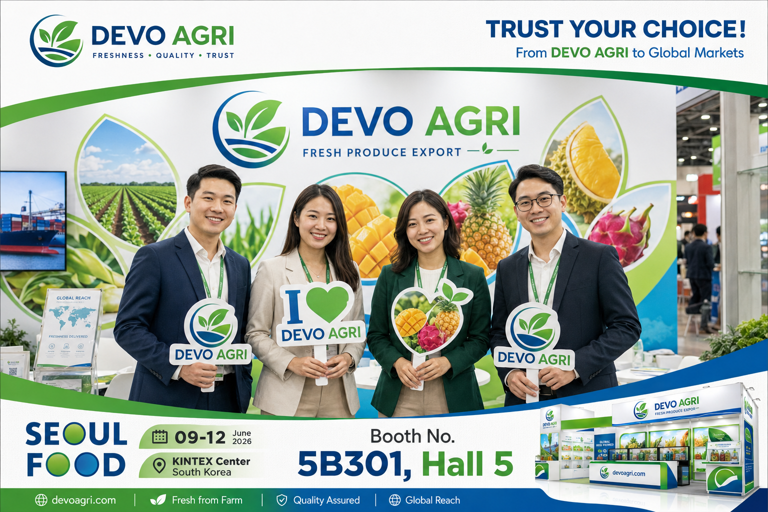 Đội ngũ và nhà máy chế biến nông sản